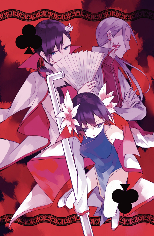 1boy, 2girls, brother_and_sister, chinese_clothes, ei_li_fan, ei_li_lei, ei_yi_li, etsusa_oohashi