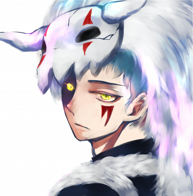 1boy, akatsuki_no_yona, bad_id, bad_pixiv_id, blue_hair, hetzosh, horns, shin-ah_(akatsuki_no_yona)