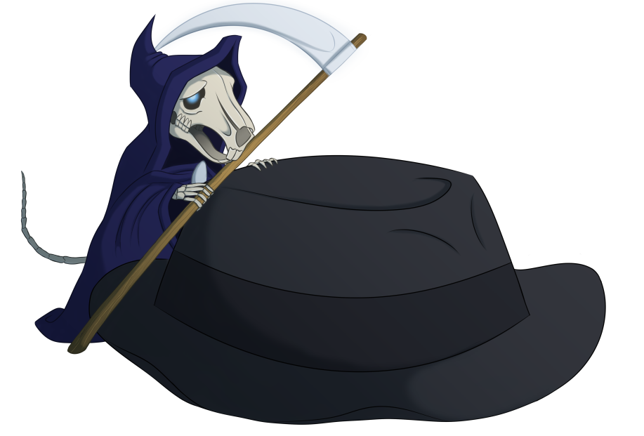 1boy, animal, blue_eyes, death, death_(entity), death_of_rats, discworld, grim_reaper