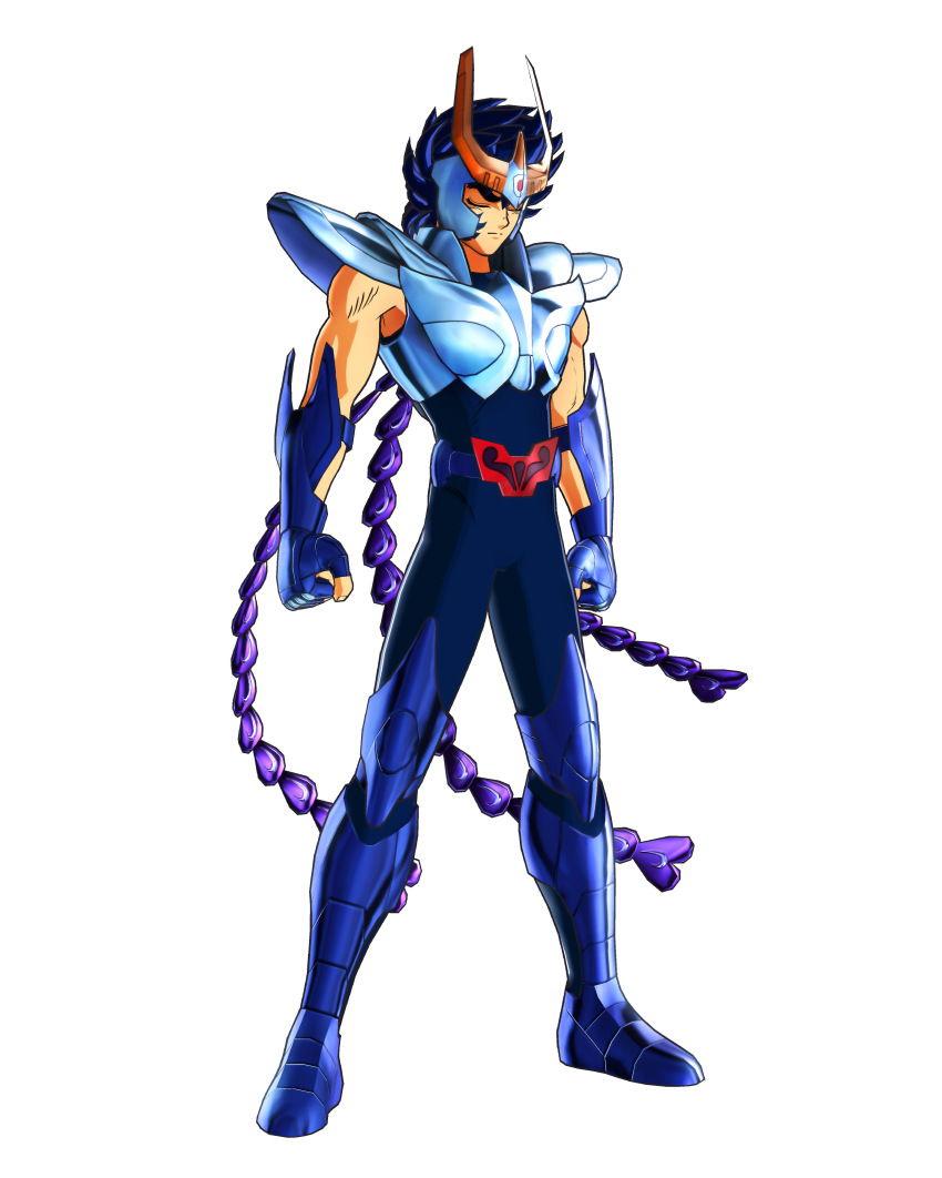 1boy, absurdres, armor, bronze, bronze_saint, helmet, highres, male_focus, official_art, phoenix_ikki, saint_seiya, saint_seiya:_brave_soldiers, short_hair, shoulder_pads, solo