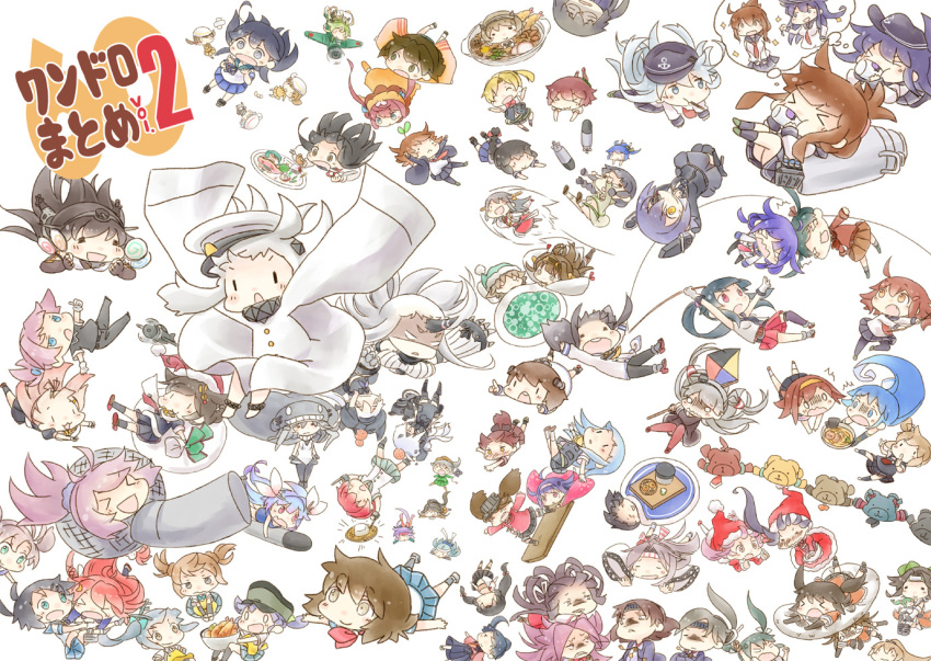 >_<, 10s, 6+girls, 601_air_group_pilot_(kancolle), 61cm_quadruple_(oxygen)_torpedo_mount, :3, =_=, ^_^