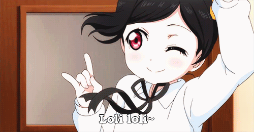10s, 1girl, animated, animated_gif, black_hair, child, love_live!, love_live!_school_idol_project, lowres, nico_nico_nii, red_eyes, side_ponytail, smile, yazawa_cocoro