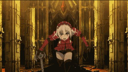 10s, 2girls, animated, animated_gif, battle, chaika_bogdan, chaika_kamaz, grey_hair