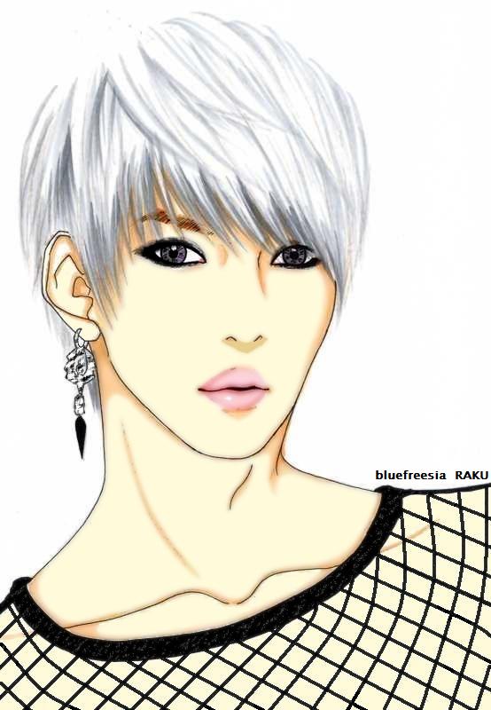 1boy, brown_eyes, earrings, fishnet_top, jewelry, junsu, jyj, k-pop, looking_at_viewer, male_focus, parted_lips, solo, tohoshinki, upper_body