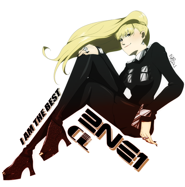 1girl, 2ne1, black_shirt, black_shoes, blonde_hair, bracelet, character_name, cl_(2ne1)