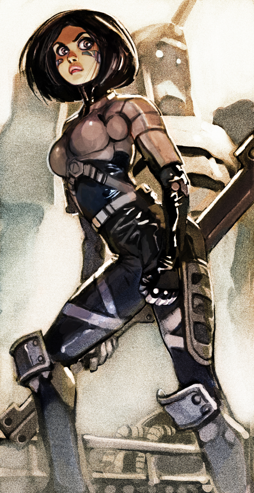 1990s_(style), 1girl, absurdres, alita, bad_deviantart_id, bad_id, battle_angel_alita, black_hair