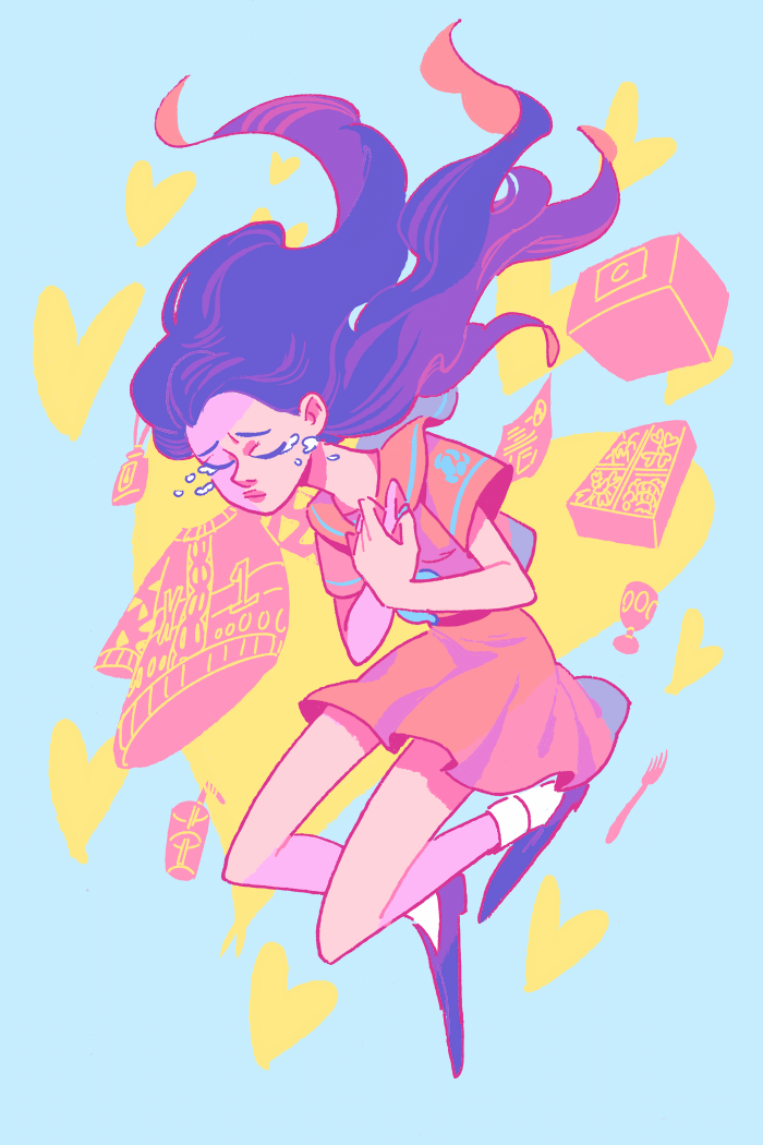 1girl, 6hours_(fancycars), female_focus, jojo_no_kimyou_na_bouken, long_hair, school_uniform, serafuku, solo