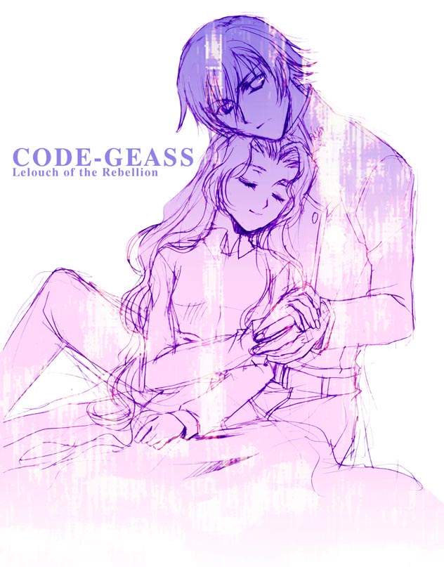 00s, 1boy, 1girl, asano_akira, brother_and_sister, closed_eyes, code_geass, lelouch_vi_britannia