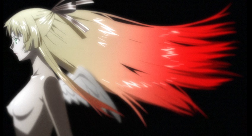 animated, animated_gif, blonde_hair, blue_eyes, isuca, shimazu_sakuya