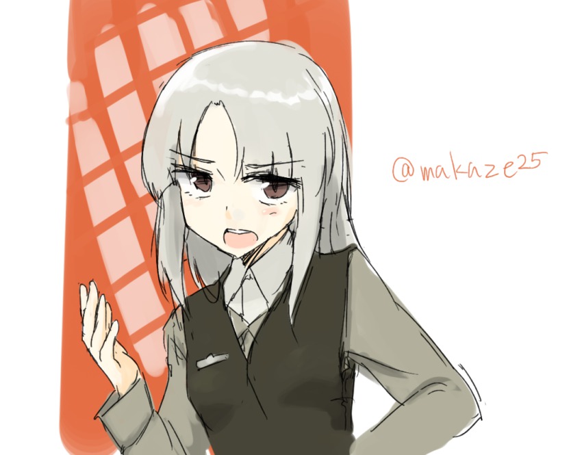 10s, 1girl, blush, brave_witches, brown_eyes, edytha_rossmann, female_focus, long_hair