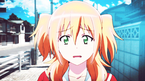 10s, 2girls, amami_hibiki, animated, animated_gif, blonde_hair, inoue_narumi_(re-kan!), lowres
