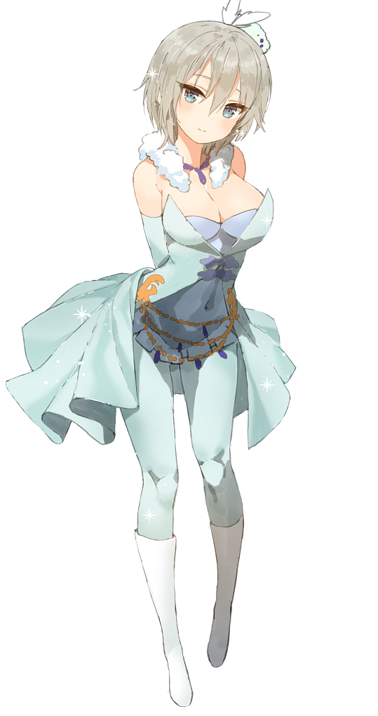 10s, 1girl, anastasia_(idolmaster), arms_behind_back, bad_id, bad_pixiv_id, bare_shoulders, blue_eyes