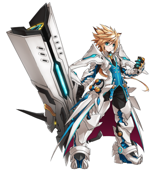1boy, armor, blackjd83, blonde_hair, boots, chung_seiker, elsword, full_body