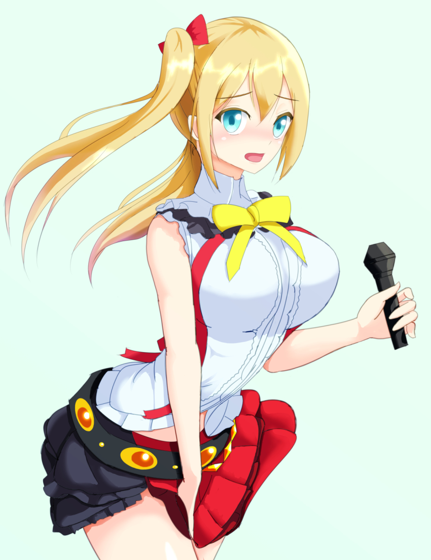 10s, 1girl, bad_id, bad_pixiv_id, blonde_hair, blush, bokura_wa_ima_no_naka_de, bow