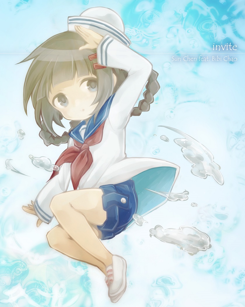 1girl, alice_(deemo), braid, deemo, expressionless, female_focus, invite_(deemo), looking_at_viewer