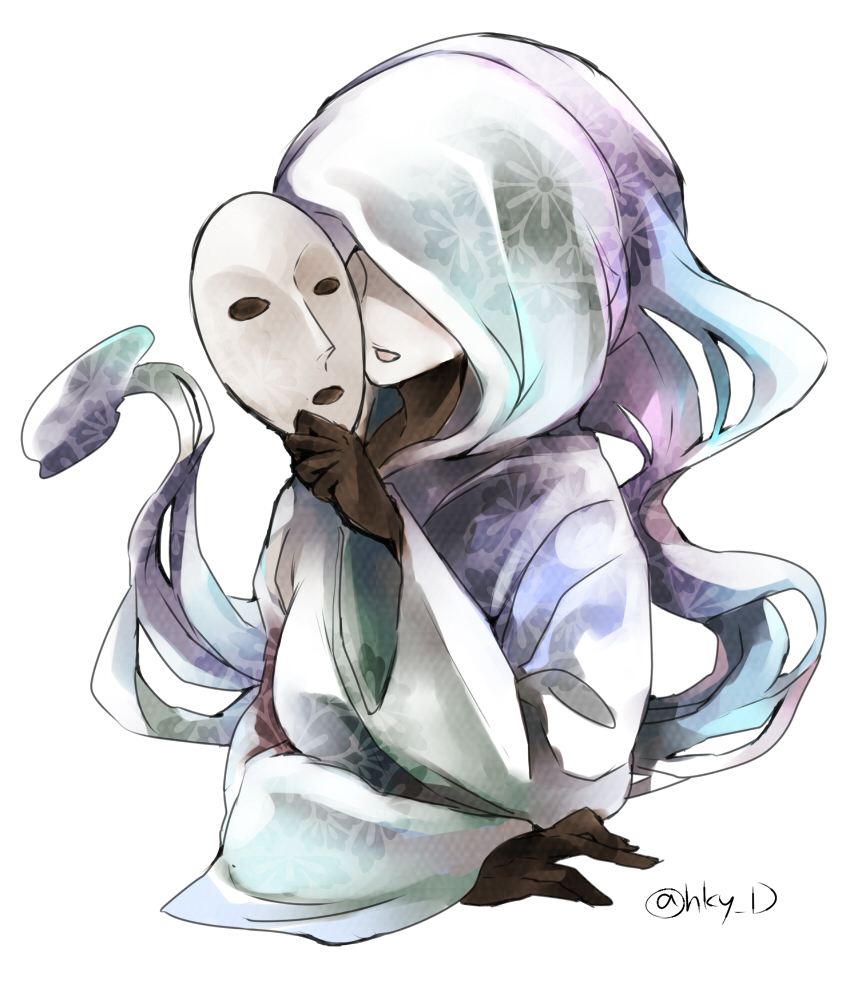 1girl, bad_id, bad_pixiv_id, deemo, female_focus, fukiyu_(fhxyhky), gloves, hood