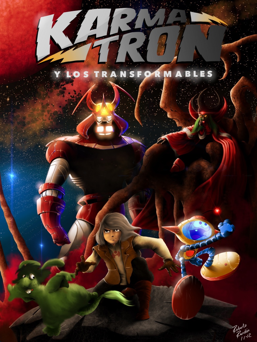 10s, 1980s_(style), 2012, 2boys, alien, antennae, armor, asura_(karmatron)