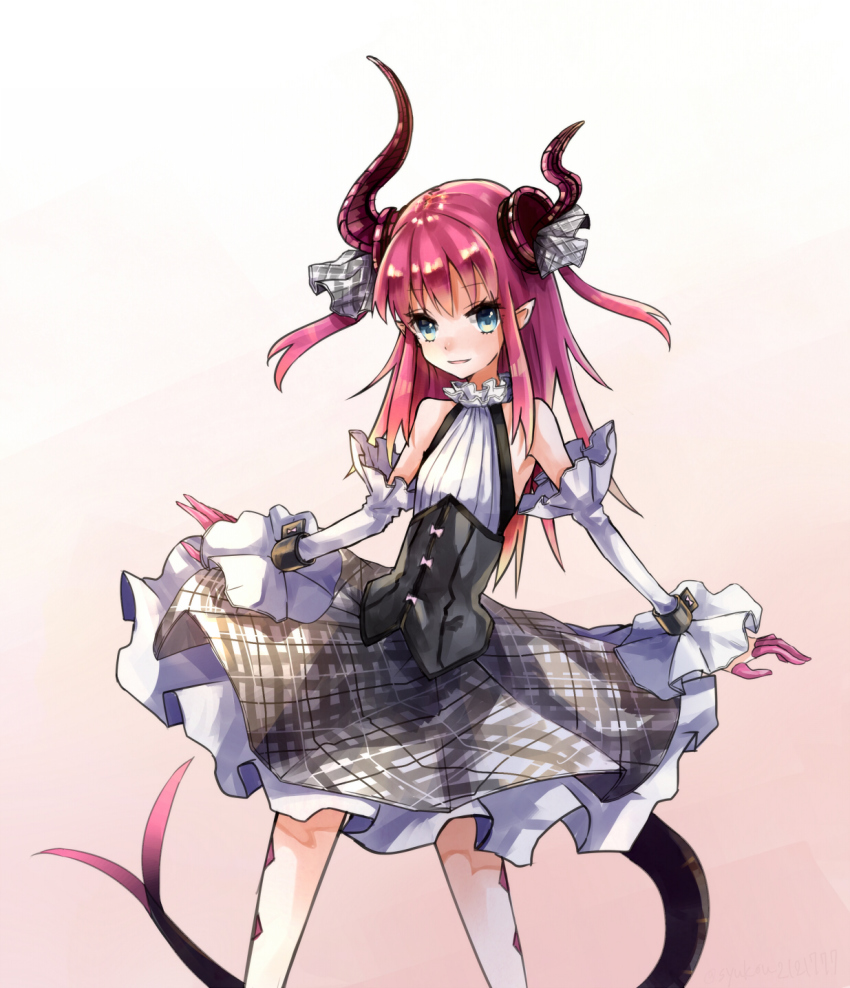 10s, 1girl, blue_eyes, detached_sleeves, dress, elizabeth_bathory_(fate), elizabeth_bathory_(fate/extra), elizabeth_bathory_(second_ascension)_(fate)