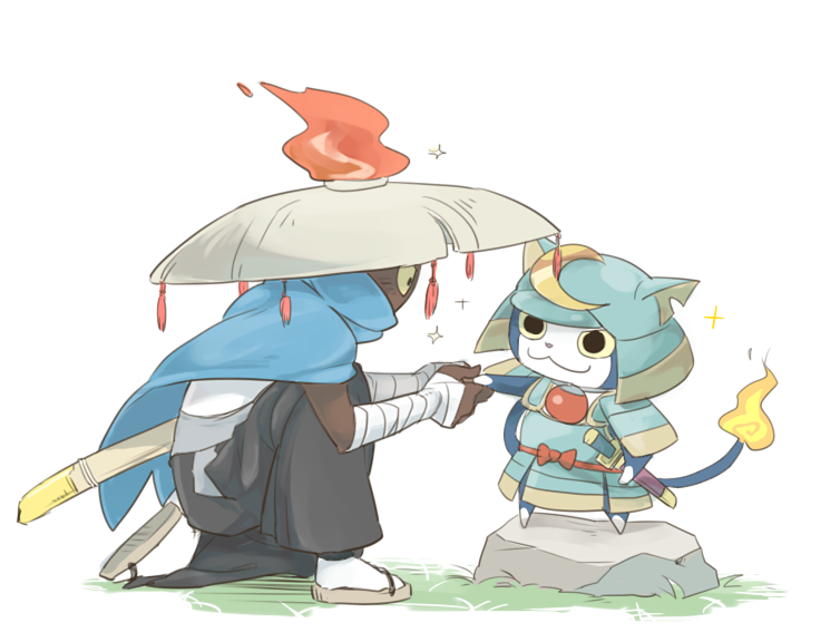 10s, armor, bad_id, bad_pixiv_id, bandages, bushinyan, cat, colored_sclera