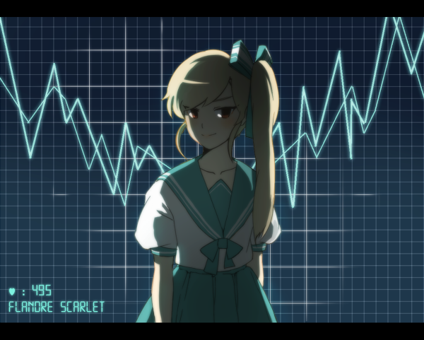 1girl, alternate_costume, alternate_wings, backlighting, bad_id, bad_pixiv_id, blonde_hair, blue_skirt