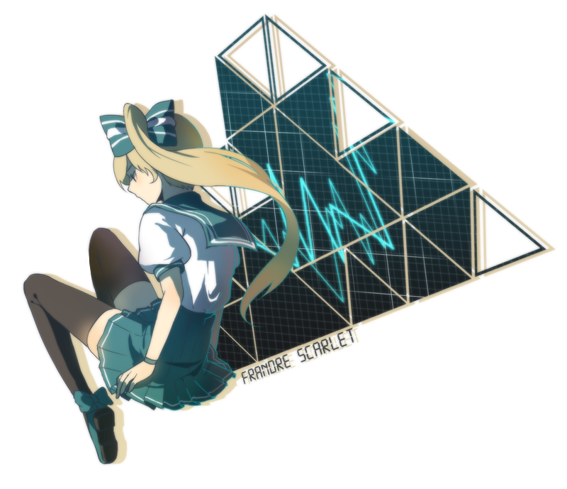 1girl, alternate_costume, artistic_error, bad_id, bad_pixiv_id, black_thighhighs, blonde_hair, blue_shoes