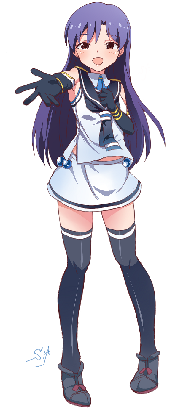 1girl, blue_hair, brown_eyes, cosplay, elbow_gloves, female_focus, gloves, highres