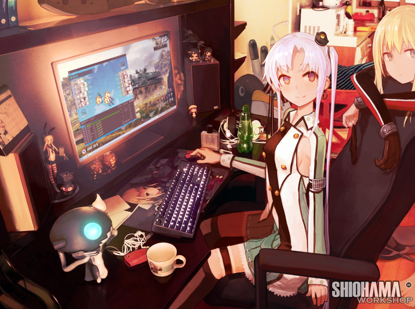 10s, 2girls, absurdres, abyssal_ship, ahoge, akagi_(kancolle), akashi_(kancolle), akitsushima_(kancolle)