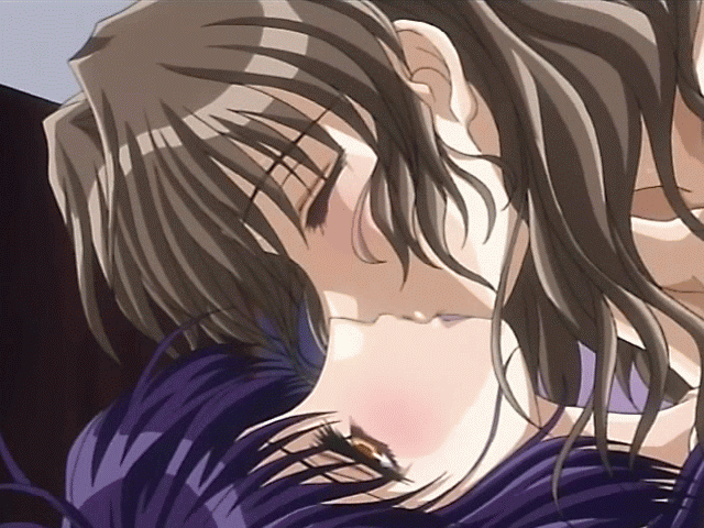 00s, 2girls, animated, animated_gif, blush, french_kiss, harukawa_tomomi, kao_no_nai_tsuki, kiss, kuraki_suzuna, multiple_girls, saliva, tongue, tongue_out, yuri