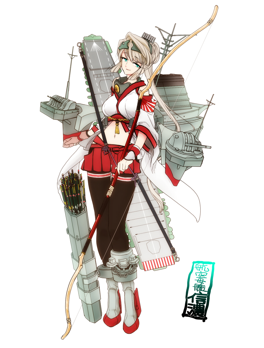 10s, 1girl, arrow_(projectile), asymmetrical_legwear, bare_shoulders, blonde_hair, blue_eyes, boots