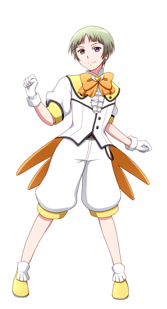 10s, 1boy, binan_koukou_chikyuu_bouei-bu_love!, boots, full_body, gloves, green_hair, highres