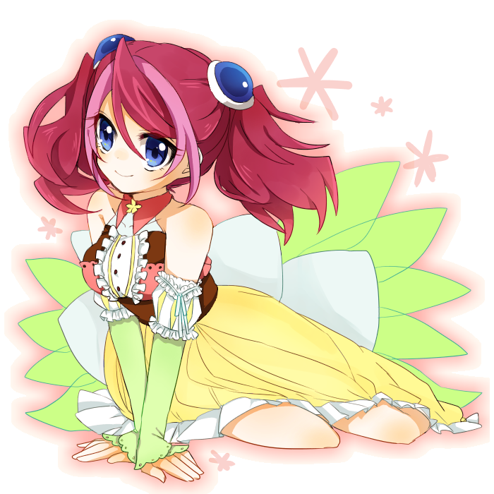 1girl, alternate_costume, arm_warmers, bad_id, bad_pixiv_id, bare_shoulders, blue_eyes, dress