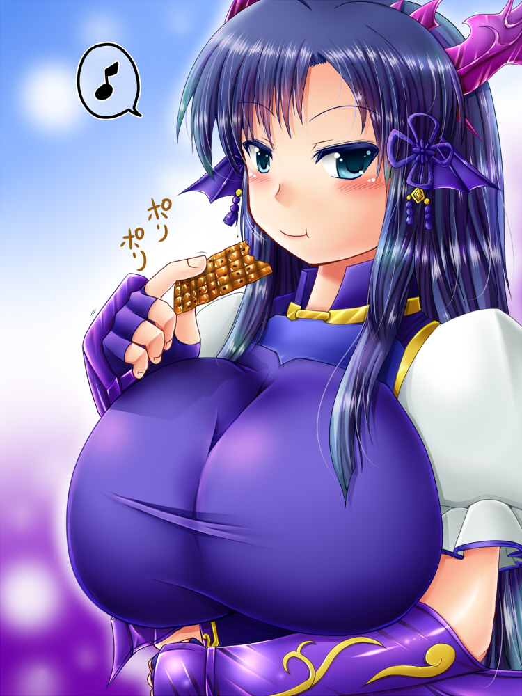 baroque20320514fu, breasts, dragon_girl, huge_breasts, karin_(p&amp;d), puzzle_&amp;_dragons