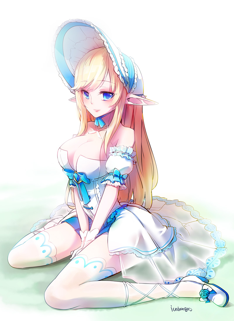 1girl, alternate_costume, alternate_eye_color, alternate_hair_color, bad_id, bad_pixiv_id, blonde_hair, blue_bow
