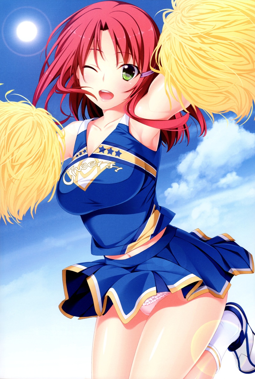 1girl, absurdres, cheerleader, female_focus, highres, hoshi_ori_yume_mirai, iizuki_tasuku, panties
