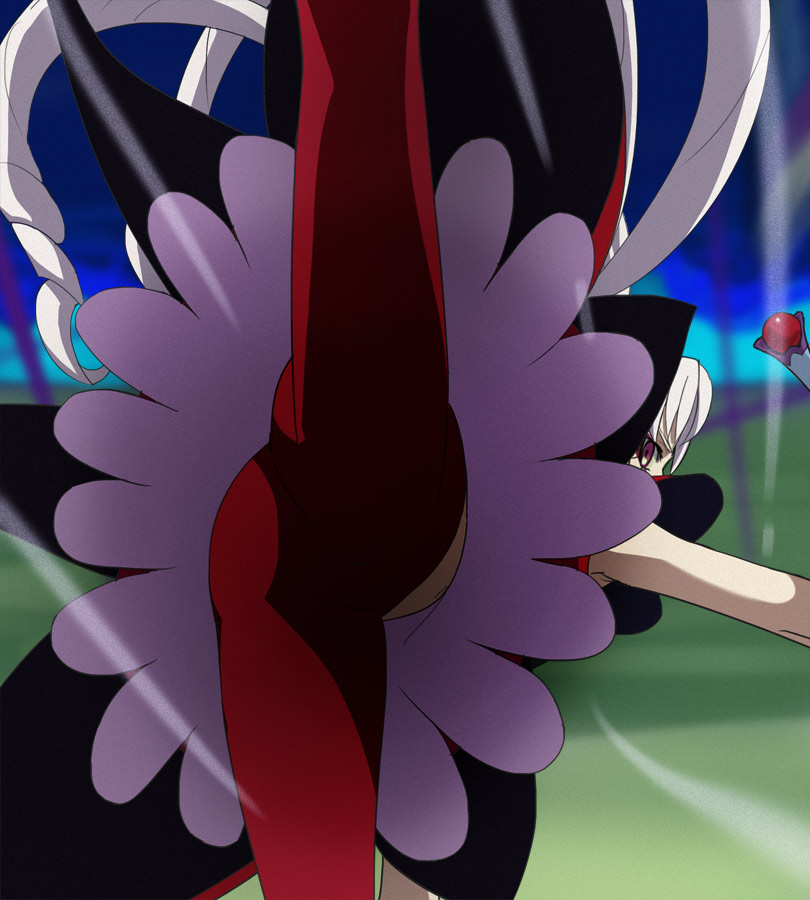 1girl, akagi_towa, ass, female_focus, from_behind, go!_princess_precure, haruyama_kazunori, leg_up