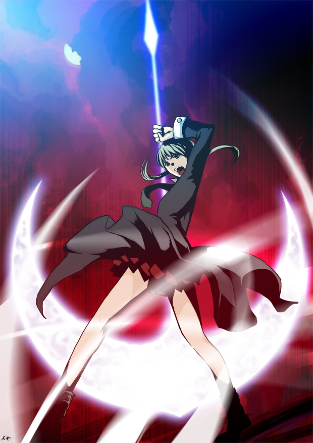 00s, 1girl, 7h2o, bad_id, bad_pixiv_id, female_focus, gloves, maka_albarn