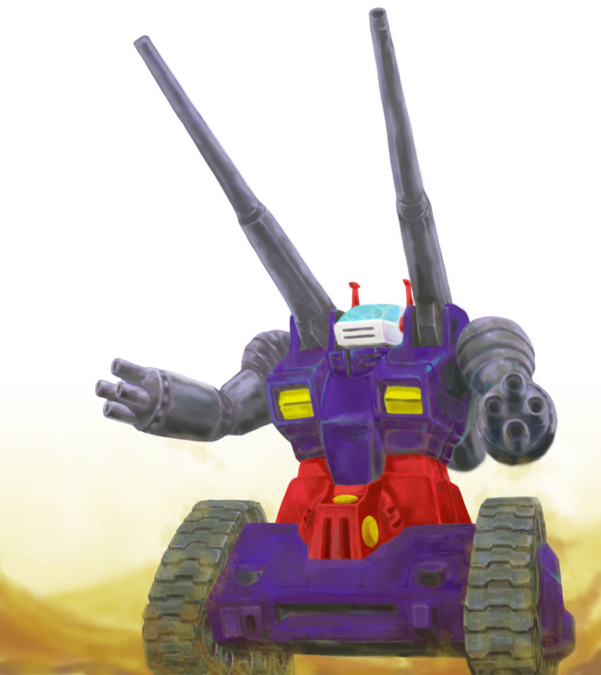 gradient_background, gundam, guntank, highres, mecha, mobile_suit_gundam, robot, sword-dream