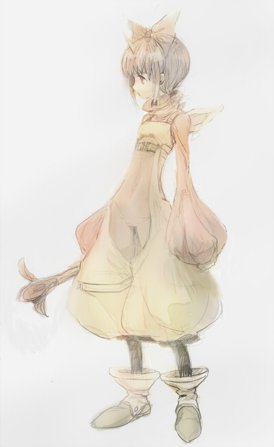 1boy, bad_id, bad_pixiv_id, bodysuit, boots, cosplay, eiko_carol, eiko_carol_(cosplay), final_fantasy, final_fantasy_ix, full_body, horns, inazuma_eleven_(series), inazuma_eleven_go, male_focus, rococolove, short_hair, shuu_(inazuma_eleven), simple_background, single_horn, solo, standing