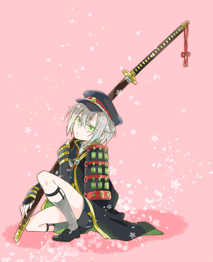 10s, 1boy, armor, bad_id, bad_pixiv_id, cape, full_body, green_eyes