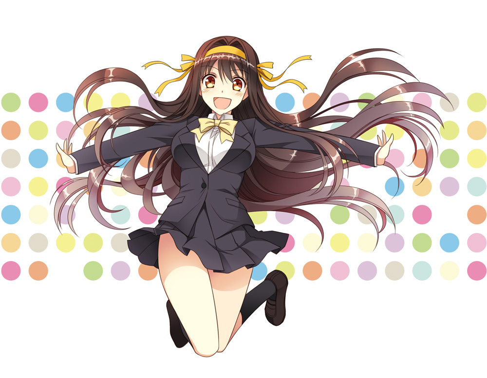 10s, 1girl, alternate_hair_length_(longer), bad_id, bad_pixiv_id, brown_eyes, brown_hair, female_focus