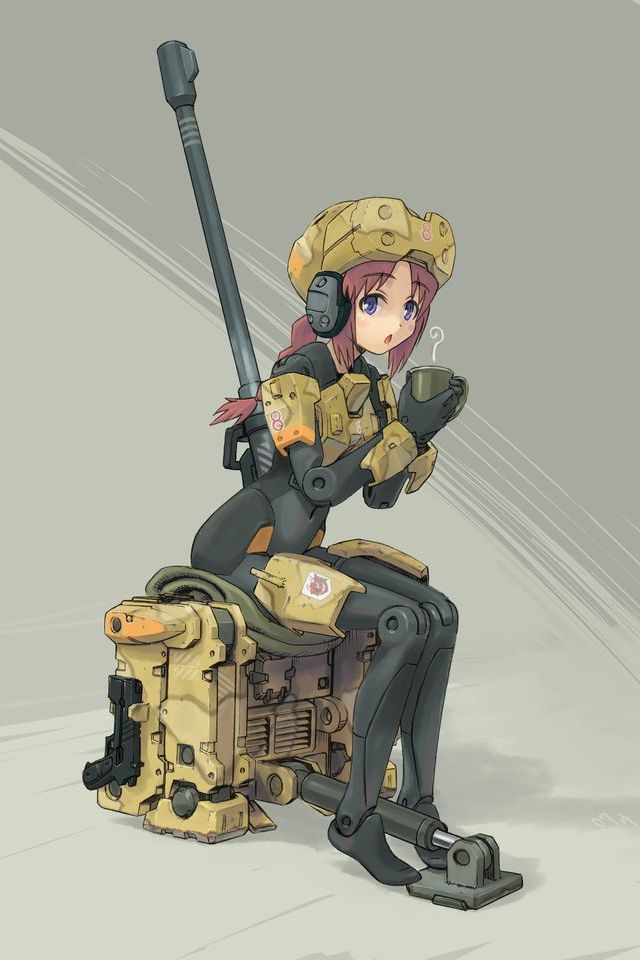 10s, braid, busou_shinki, doll_joints, fort_bragg, gun, joints, mecha_musume