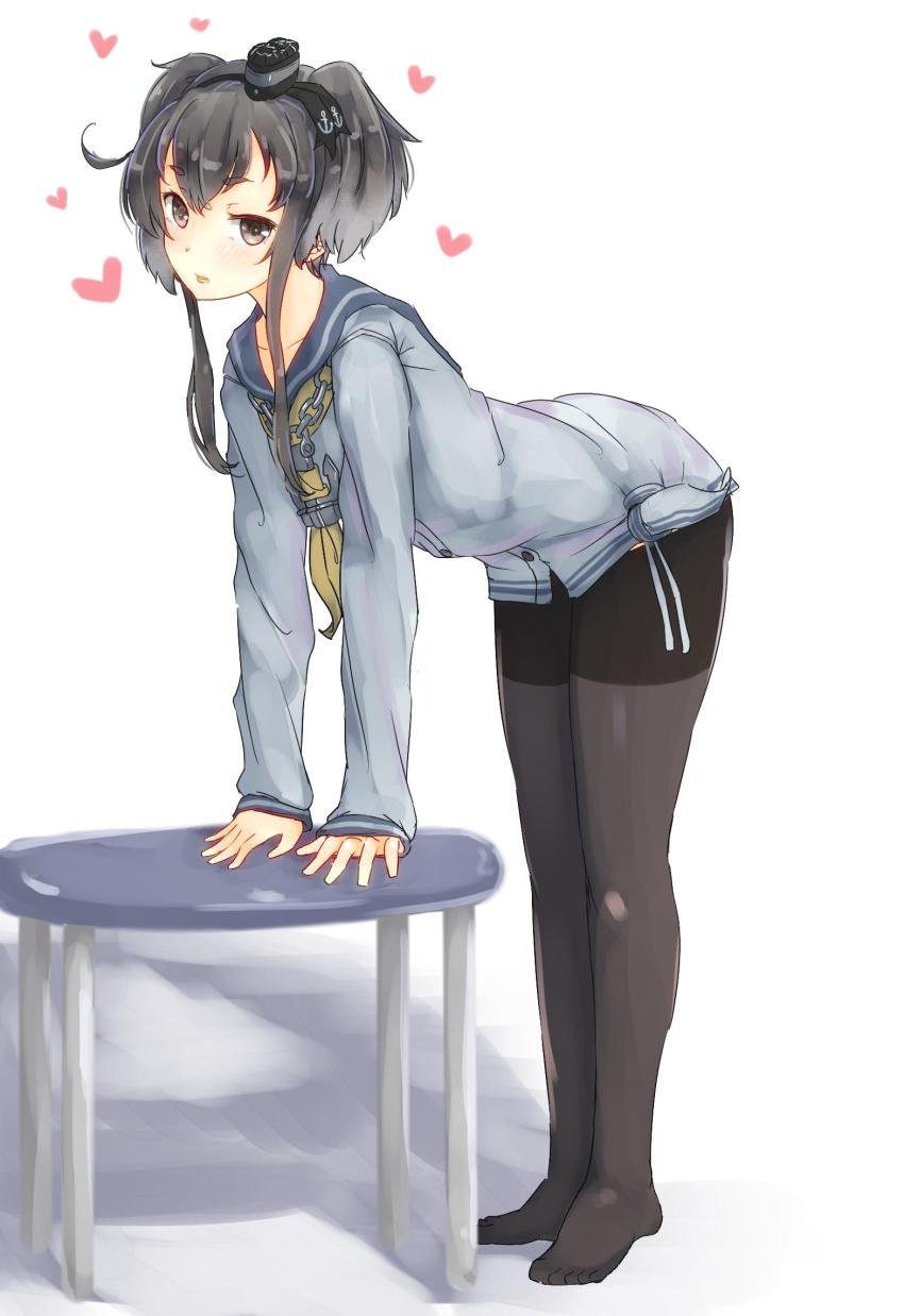 10s, 1girl, ame-rain, arm_support, black_hair, black_pantyhose, brown_eyes, dress