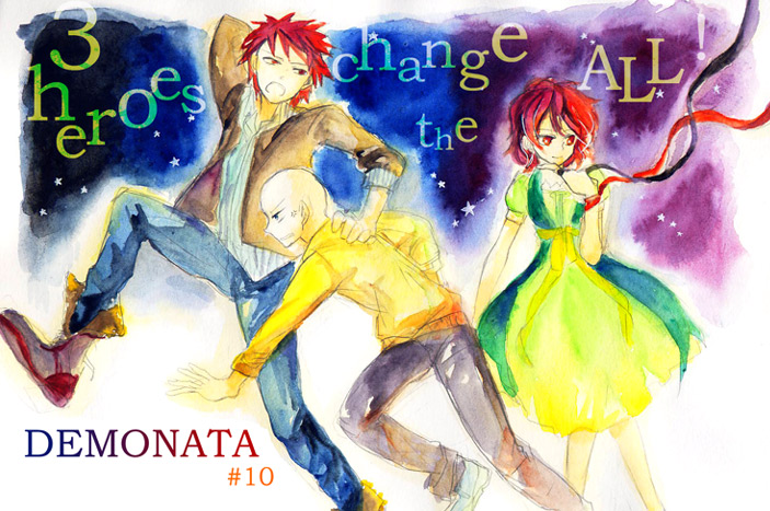 1girl, 2boys, anger_vein, bald, bec_mcconn, blue_eyes, boots, dark_skin