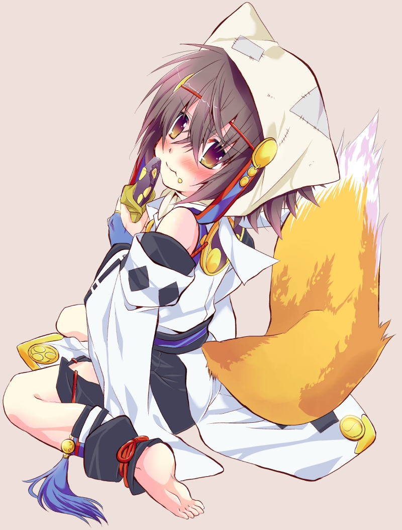 1boy, barefoot, blush, brown_eyes, brown_hair, eating, fire_emblem, fire_emblem_fates