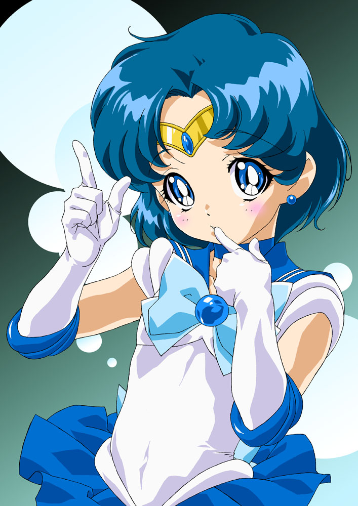 1girl, bishoujo_senshi_sailor_moon, blue_bow, blue_eyes, blue_hair, blue_sailor_collar, blue_skirt, blush