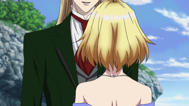 10s, angelise_ikaruga_misurugi, animated, animated_gif, anime_screenshot, blonde_hair, cross_ange, dress, embryo_(cross_ange), forced, mind_control, undressing