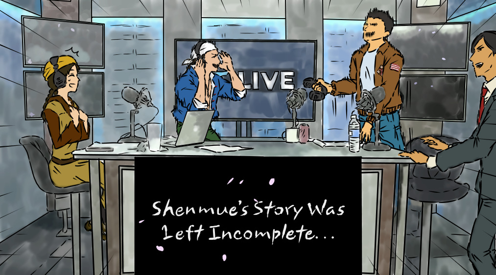 ^^^, 1girl, 3boys, artist_request, bandana, bottle, braid, chen_gui_zhang