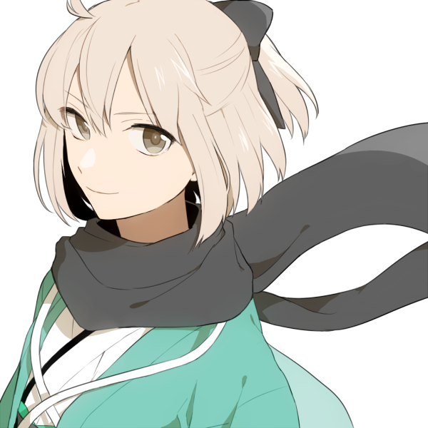 1girl, 5spra, bow, fate_(series), female_focus, hair_bow, half_updo, japanese_clothes