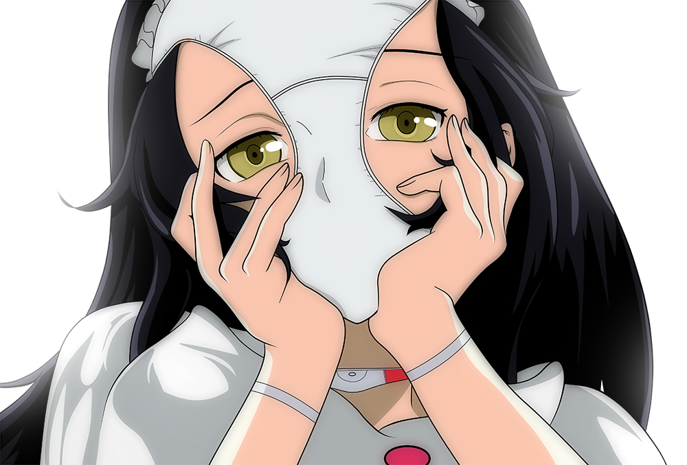 10s, 1girl, almostacrayon, bad_id, bad_pixiv_id, blue_snow, female_focus, kajou_ayame, object_on_head, panties, panties_on_head, shimoneta_to_iu_gainen_ga_sonzai_shinai_taikutsu_na_sekai, simple_background, solo, underwear, yandere, yandere_trance