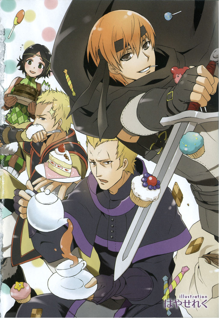 1girl, 3boys, arikawa_kinu, artist_name, black_hair, blonde_hair, brady_(fire_emblem), brown_eyes